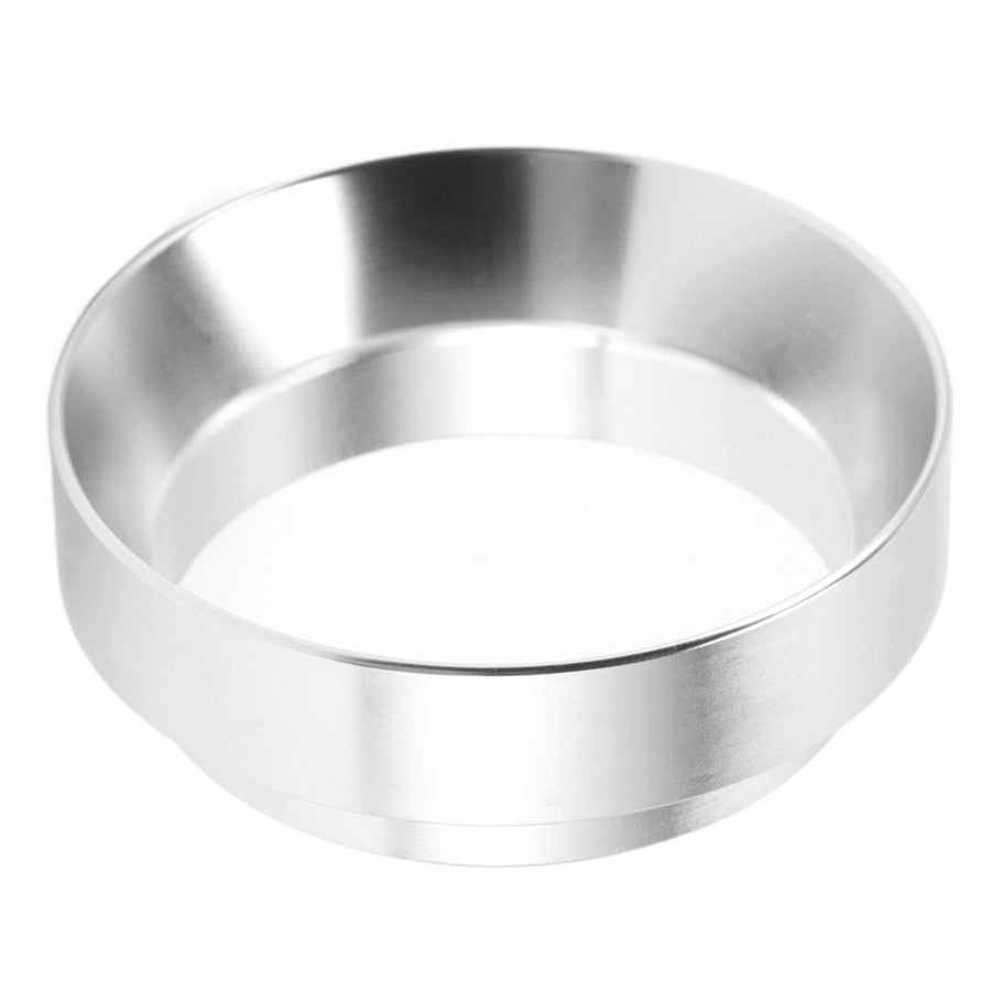 53mm Coffee Dosing Funnel Aluminum Alloy Magnetic Coffee Powder Dosing Ring Anti Flying Powder Receiving Ring Silver