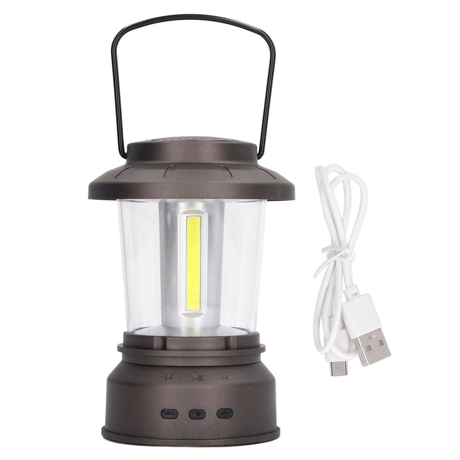 Outdoor Bluetooth Speaker Light Retro Style 2 Modes USB Power Supply IP65 Waterproof Bluetooth Music Camping Lantern Yellow Light