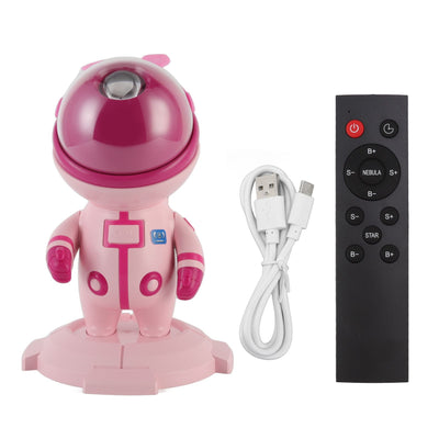 Star LED Night Light Projector USB Astronaut Star Projector Lamp RGB Ambient Projection Light Children Birthday Gift Pink