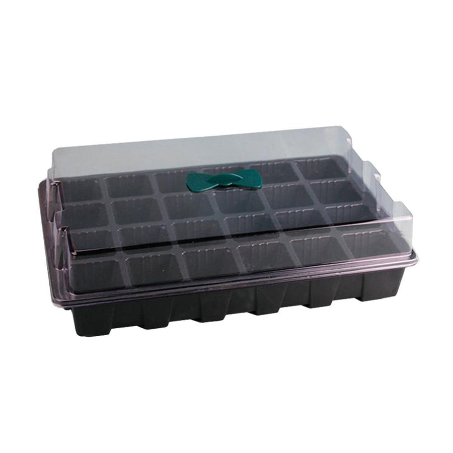 Greenhouse Seedling Tray 24 Cells Seedling Box with Lid Plant Growing Trays for Starter Germination Growth Seed