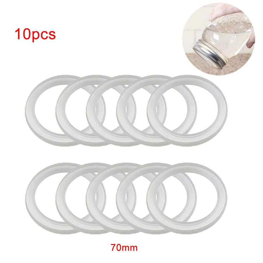 10Pcs Silicone Jar Gaskets Replacement Airtight Silicone Gasket Sealing Rings for Regular Mouth Canning Jar