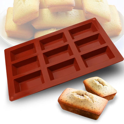 9 Cavity Flexible Baking Mold Rectangular Baking Mold DIY Candy Silicone Molds for Cakes Chocolate Soap