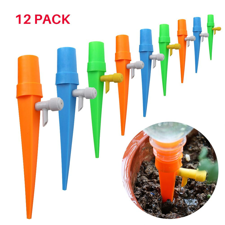 12pcs Self Watering Spikes Plant Waterer Automatic Vacation Drip Irrigation Watering Device
