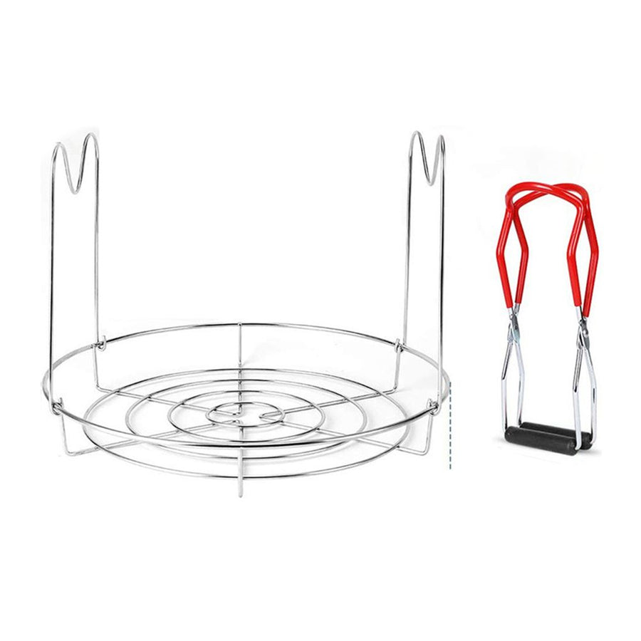 Canning Rack Stainless Steel Canning Jar Rack and Canning Tongs for Regular Mouth and Wide Mouth Jars Ball Jars Canning Jars