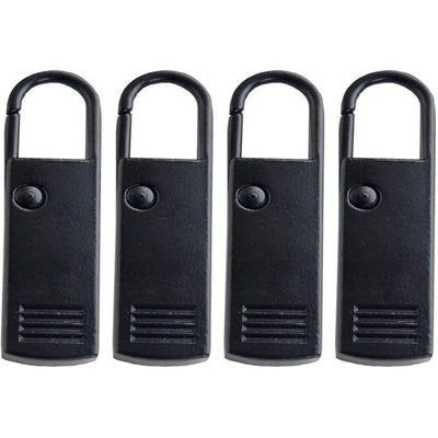 4PCS Zipper Pulls Tab Replacement Metal Zip Head Extension for Suitcase Backpack Sewing Accessories Replacement Zipper Pull
