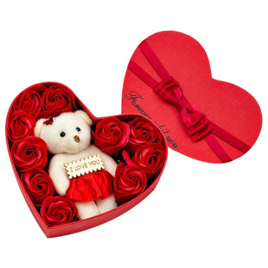 10 Pcs Scented Soap Flower Gift Rose Box Bouquet Festival Gift for Anniversary Birthday Wedding