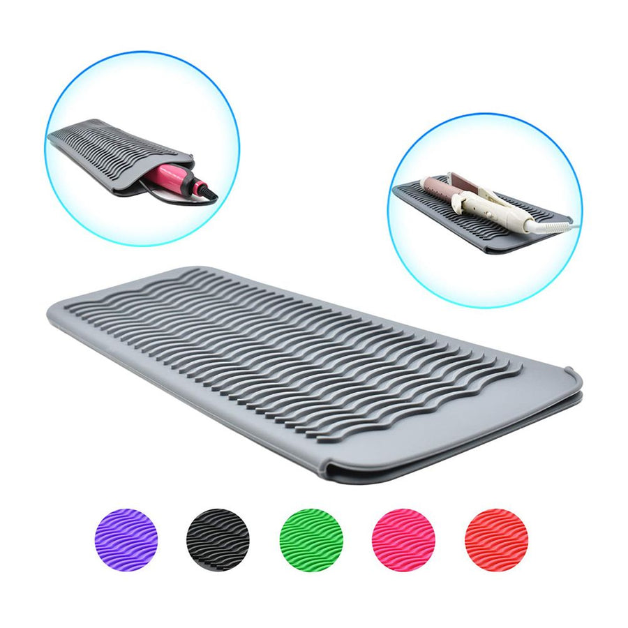 Silicone Heat Resistant Travel Mat Pouch for Curling Iron Hair Straightener Flat Iron and Hair Styling Tool