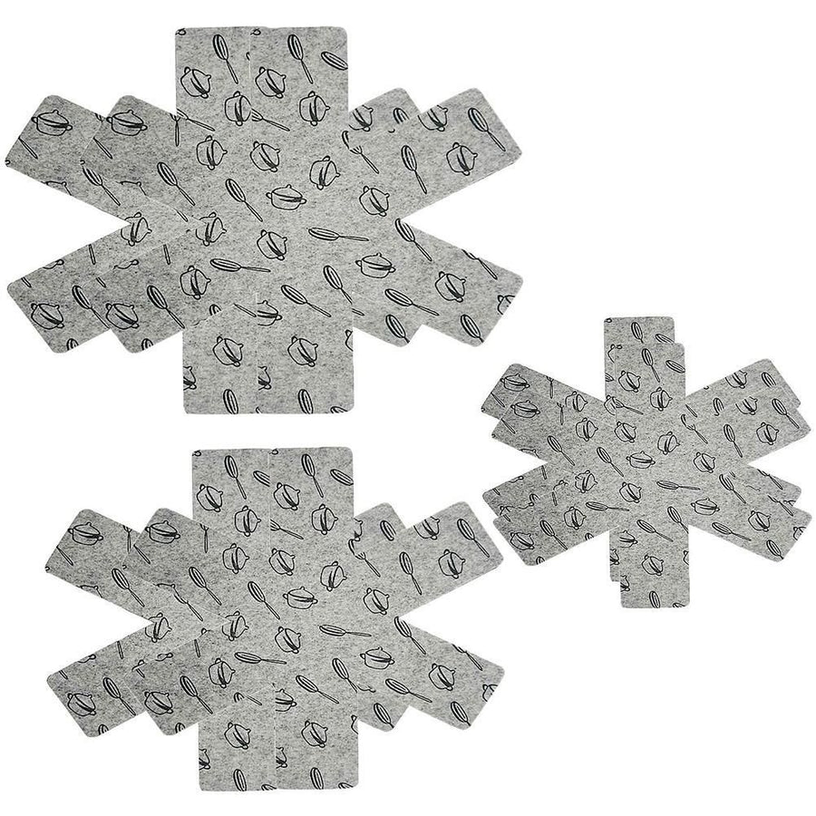 12pcs Pot Pan Protectors Non Woven Divider Pads Reusable Pot Protection Pads for Storing Frying Pans Baking Trays