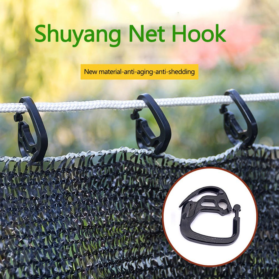 100 Pcs Shading Net Hooks Plastic Hanging Hooks for Greenhouse Shade Fabric