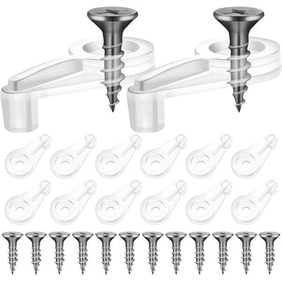 50PCS Glass Retainer Clips Glass Panel Clips Mirror Clips Non Slip Waterproof Transparent Fixed Buckle