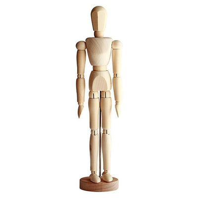 Drawing Mannequin Wooden Human Mannequin for Drawing and Painting 13cm Artistic Mannequin with Base and Flexible Body