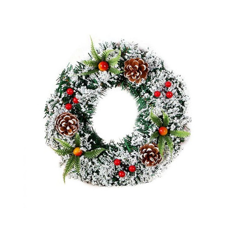 20cm/30cm/40cm Artificial Christmas Wreath Christmas Garland for Your Front Door Wedding Ceremony