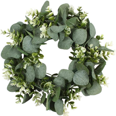 Artificial Green Wreath Wall Hanging Wreath Spring Door Decoration for Indoor Outdoor
