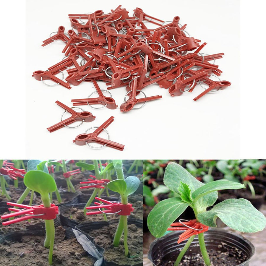 100PCS Plants Graft Clips Plastic Grafting Clips Practical Garden Plant Clips