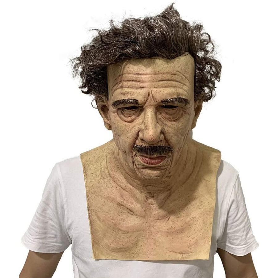 Halloween Latex Old Man Face Cover Halloween Fancy Dress Head for Masquerade Realistic Headgear