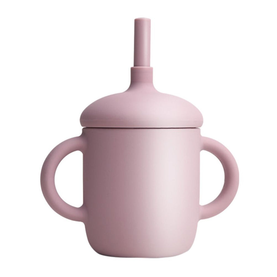 150ML Baby Cup Silicone Training Cup Sippy Cup with Straw Non Slip Handles Unbreakable Heat Resistant Trainer Cup for Babies Infants