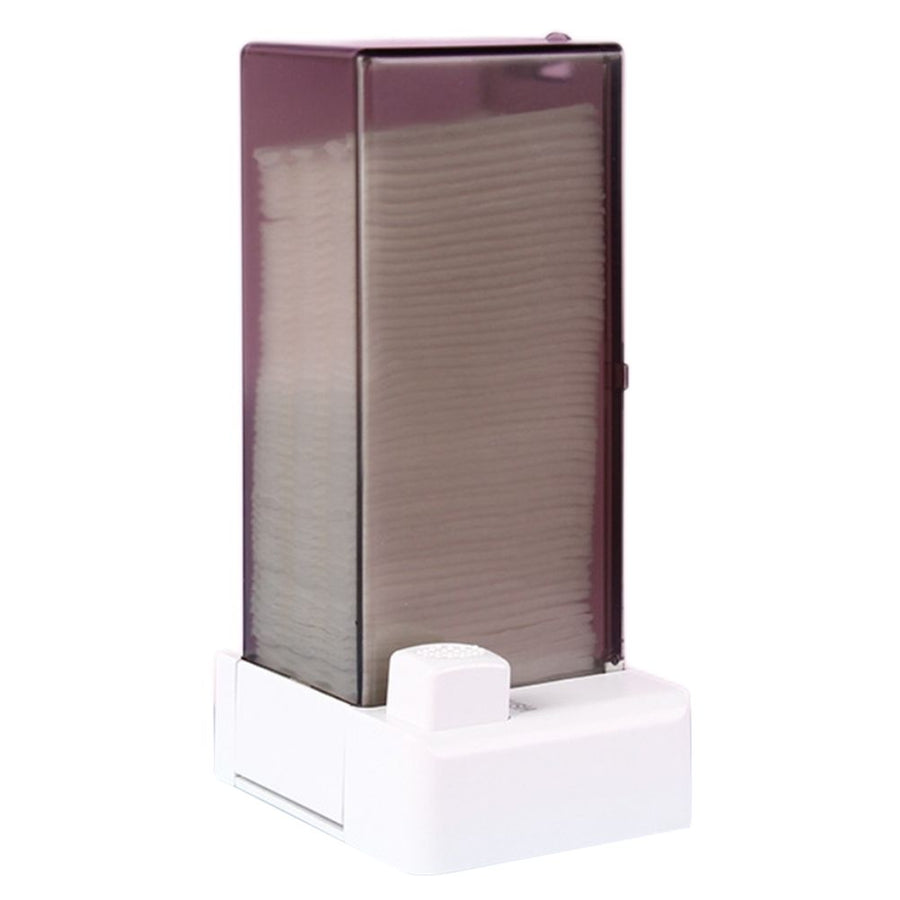 Automatic Cotton Pad Dispenser Press Out Makeup Cotton Holder Dispenser Cosmetic Cotton Pad Organizer