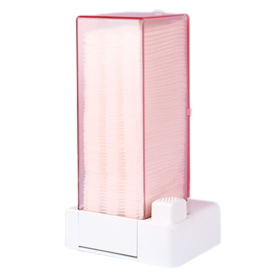 Automatic Cotton Pad Dispenser Press Out Makeup Cotton Holder Dispenser Cosmetic Cotton Pad Organizer