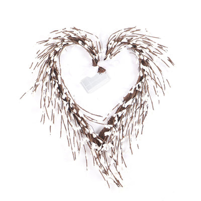 Heart Shaped Wreath Sprig Valentine's Day Wreath Wall Mounted Front Door Flower Wreath