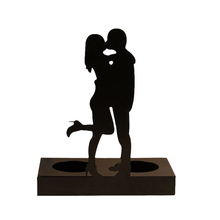 Iron Candle Holder Romantic Couple Candle Statue Gifts for Couple for Wedding Anniversary