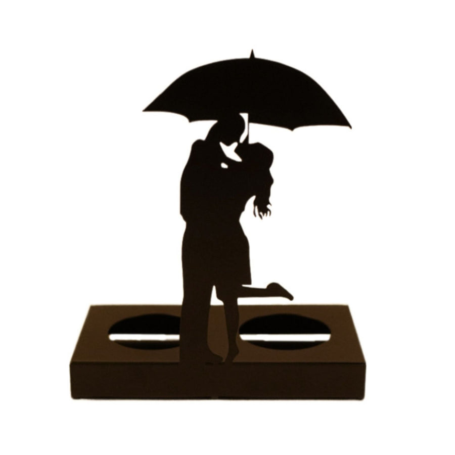 Iron Candle Holder Romantic Couple Candle Statue Gifts for Couple for Wedding Anniversary