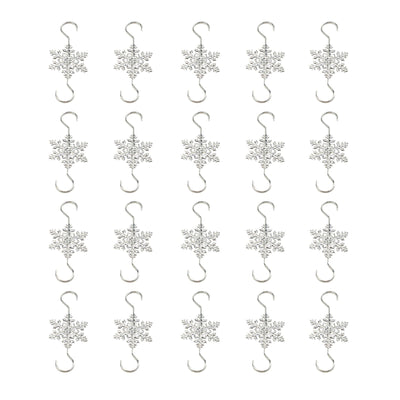 20pcs Metal Snowflake Flake Hooks Christmas Hooks Christmas Tree Holiday Decorations S Hooks