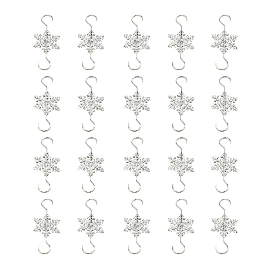 20pcs Metal Snowflake Flake Hooks Christmas Hooks Christmas Tree Holiday Decorations S Hooks