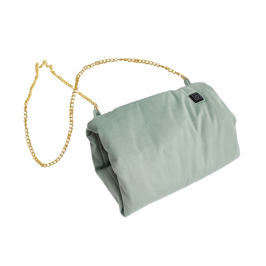 Electric Heating Pouch Green Velvet Heated Hand Warmer Pouch for Hunting Camping Xmas Gifts