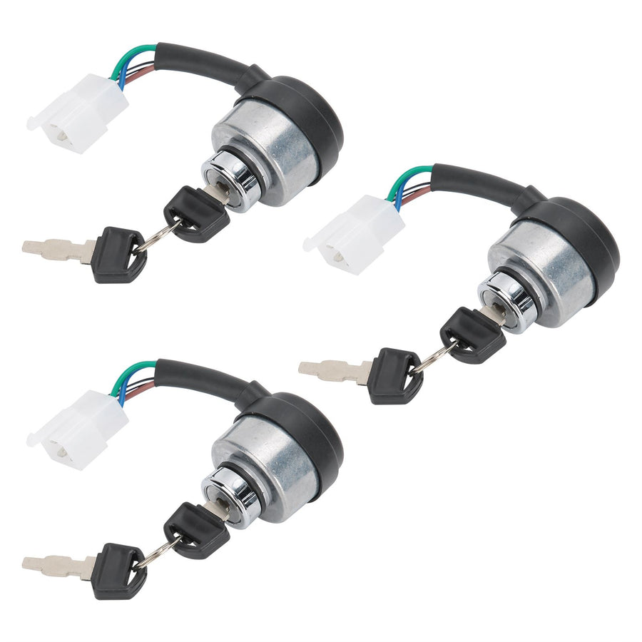 3Set Electric Door Lock 4-Wire Ignition Switch with Keys for 168F/170F/GX160/GX200/GX210