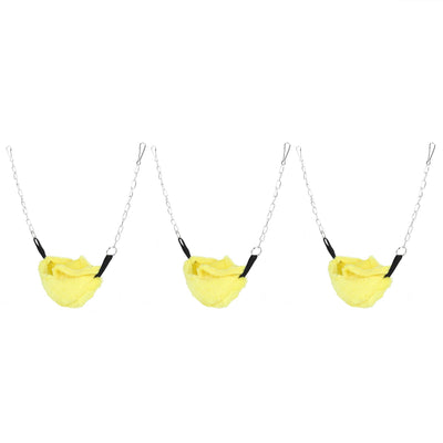 3 Sets Pet Cage Winter Warm Banana Shape Hamster Hammock Bed Hanging House Sleeping NestsYellow