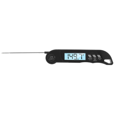 Folding Alarm Thermometer Electronic Barbecue Thermometer Food Temperature Measuring MeterBlack