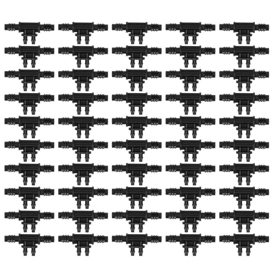 50PCS 4‑Way Connector 8/11 to 4/7mm Drip Irrigation Tubing Connector Fitting Gardening Accessory