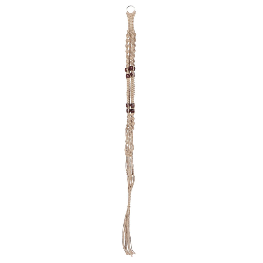 Plant Hanger Hanging Flowerpot Lifting Rope with Wooden Beads Indoor Outdoor Decoration