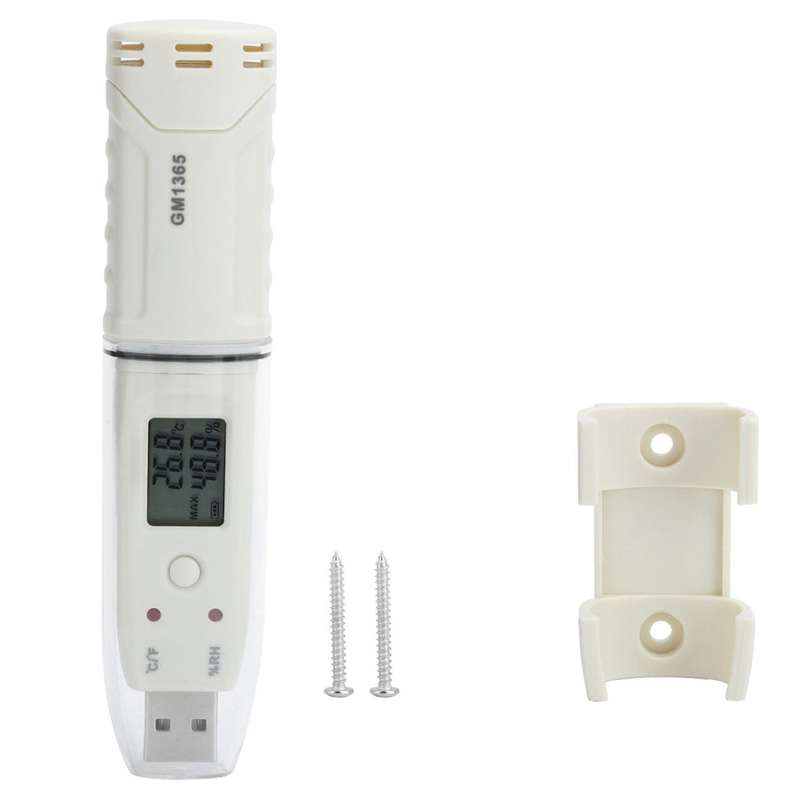 Digital Temperature Humidity Logger Indoor Thermometer Hygrometer Detector Data Recorder W/Alarm