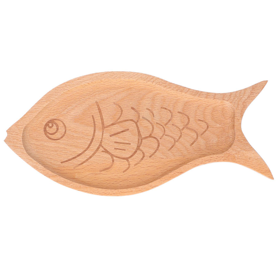 Wooden Plate FishShaped MultiGrain Creative Fruit Dessert Tray Table Box Candy Dish