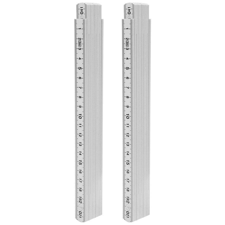 2Pcs 2m Folding Carpenters Ruler Lightweight Compact Measuring Stick Woodworking Tool