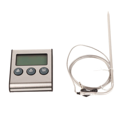 Digital Cooking Thermometer Timer LCD Display ℃/℉ W/Probe for Barbecue Meat BBQ Food