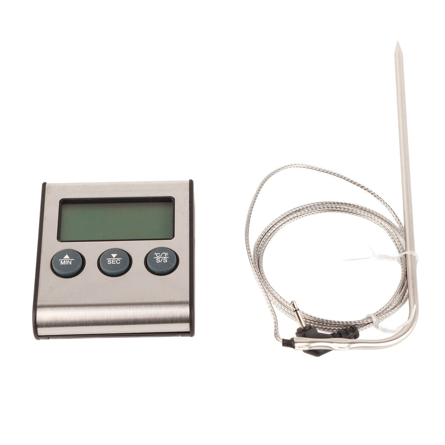 Digital Cooking Thermometer Timer LCD Display ℃/℉ W/Probe for Barbecue Meat BBQ Food