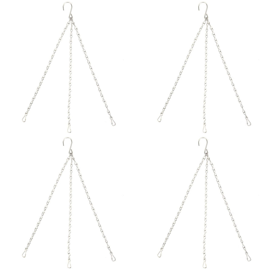 4Pcs Hanging Chain with Hooks 304 Stainless Steel Garden Flower Pot Plant Hangers Replacement