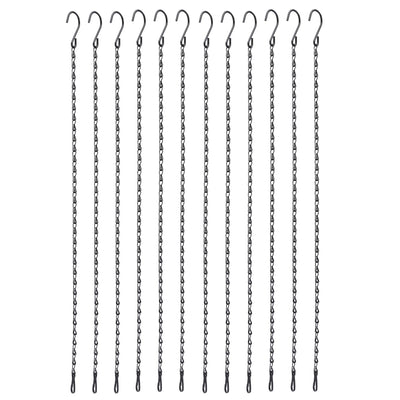 12pcs Plant Hanging Chains with Dual Hooks 58.5cm/23in with Bearing 3000g/6.6lbs for Garden Flower Suspension