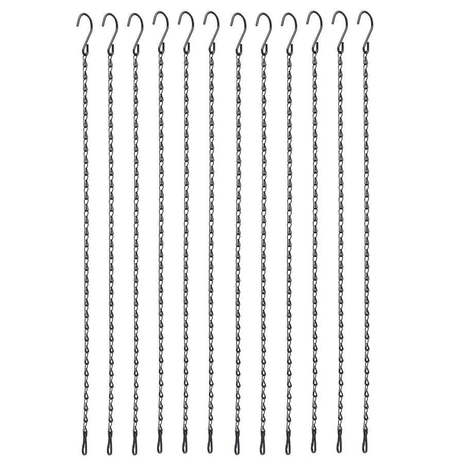 12pcs Plant Hanging Chains with Dual Hooks 58.5cm/23in with Bearing 3000g/6.6lbs for Garden Flower Suspension