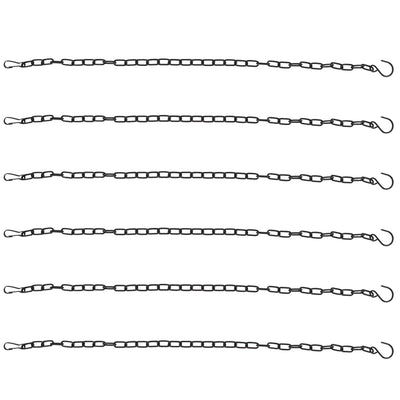 6Pcs Garden Planter Hanging Chain Flower Pot Basket Replacement Iron Sling Chain with Hook