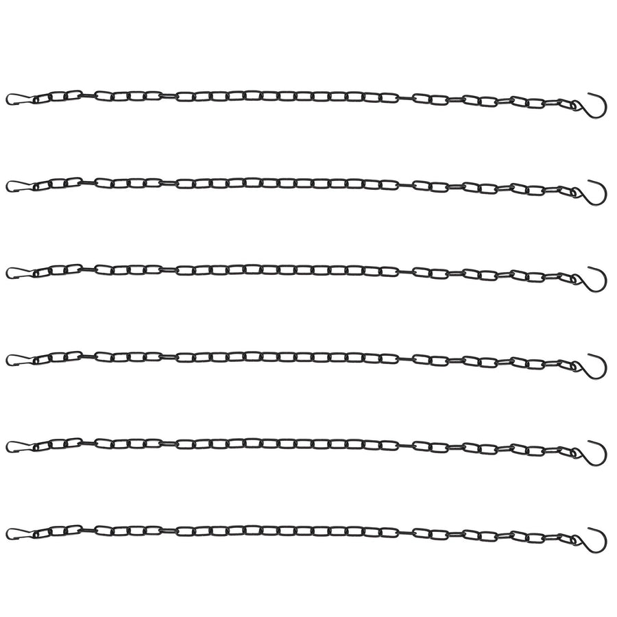 6Pcs Garden Planter Hanging Chain Flower Pot Basket Replacement Iron Sling Chain with Hook