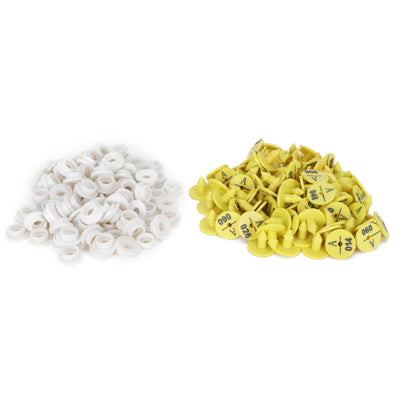 100Pcs Rabbit Ear Tag Number Dog Ear Marker Identification Card Information Management