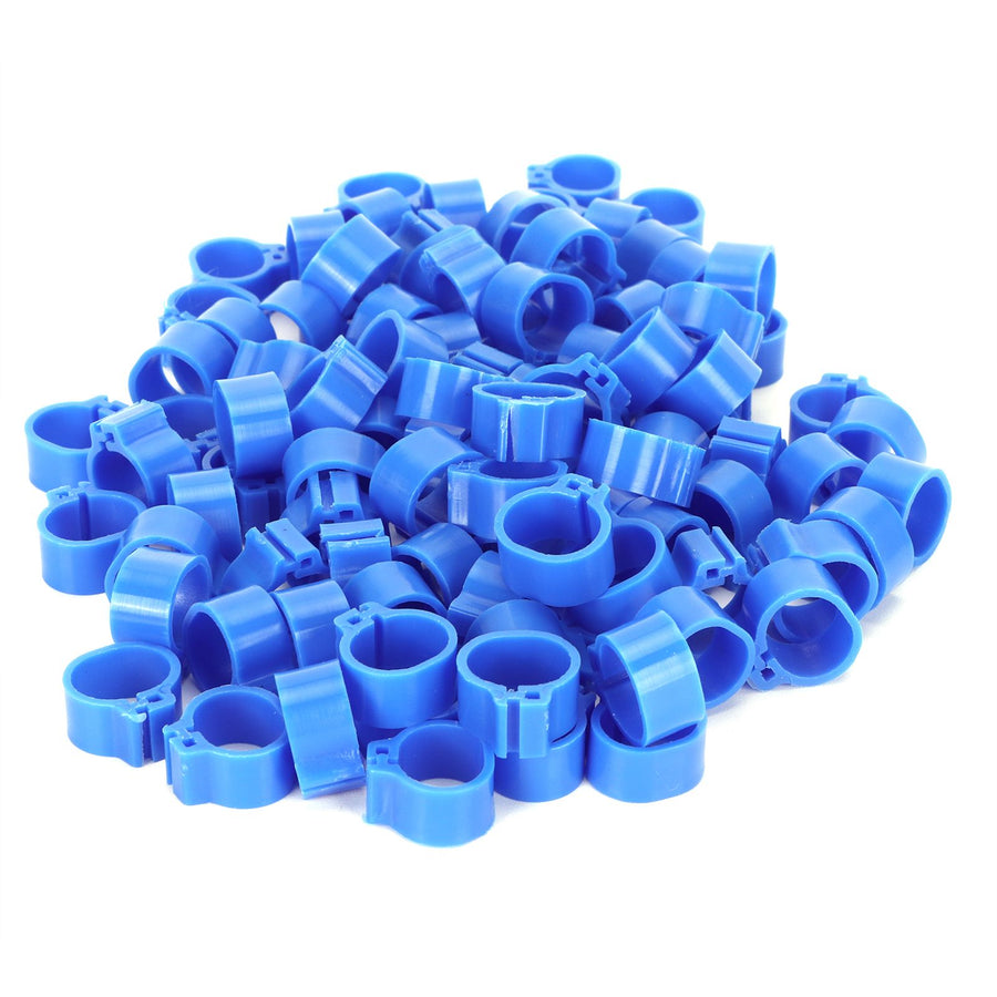 200Pcs 10mm Pigeons No Word Leg Ring Poultry Foot Clip Identification Ring Birds SuppliesBlue