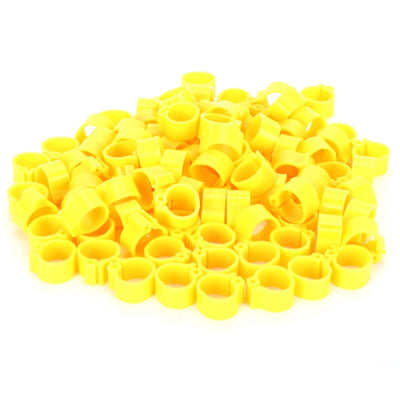 200Pcs 10mm Pigeons No Word Leg Ring Poultry Foot Clip Identification Ring Birds SuppliesYellow