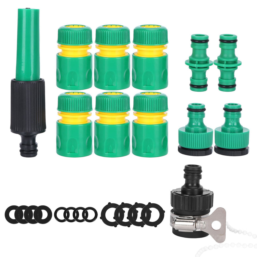 24Pcs/Set Hose Connector Fitting Set Garden Irrigation Car Washing G1/2 Water Sprayer Kit
