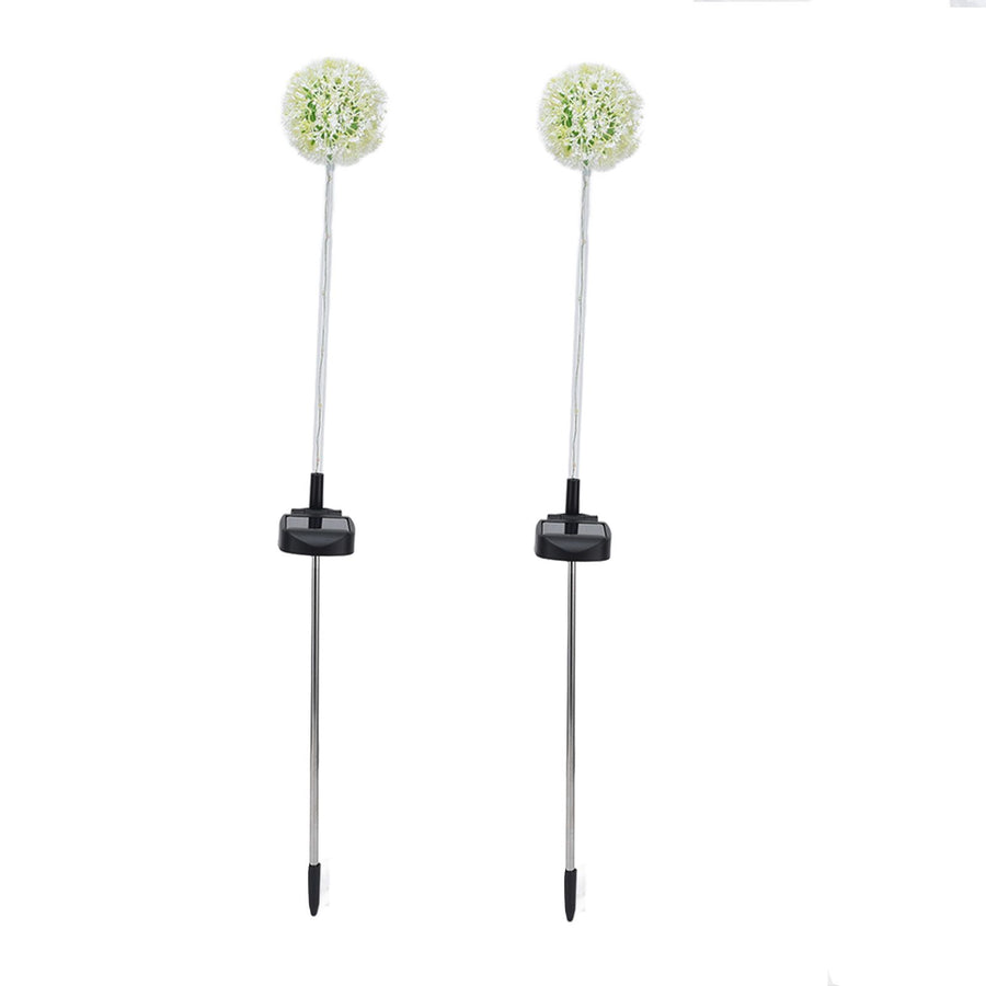 2set Solar Dandelions Garden Lights 6LED Colorful Outdoor Lawn Lamp for Patio Yard Balcony6LED White(2pcs)
