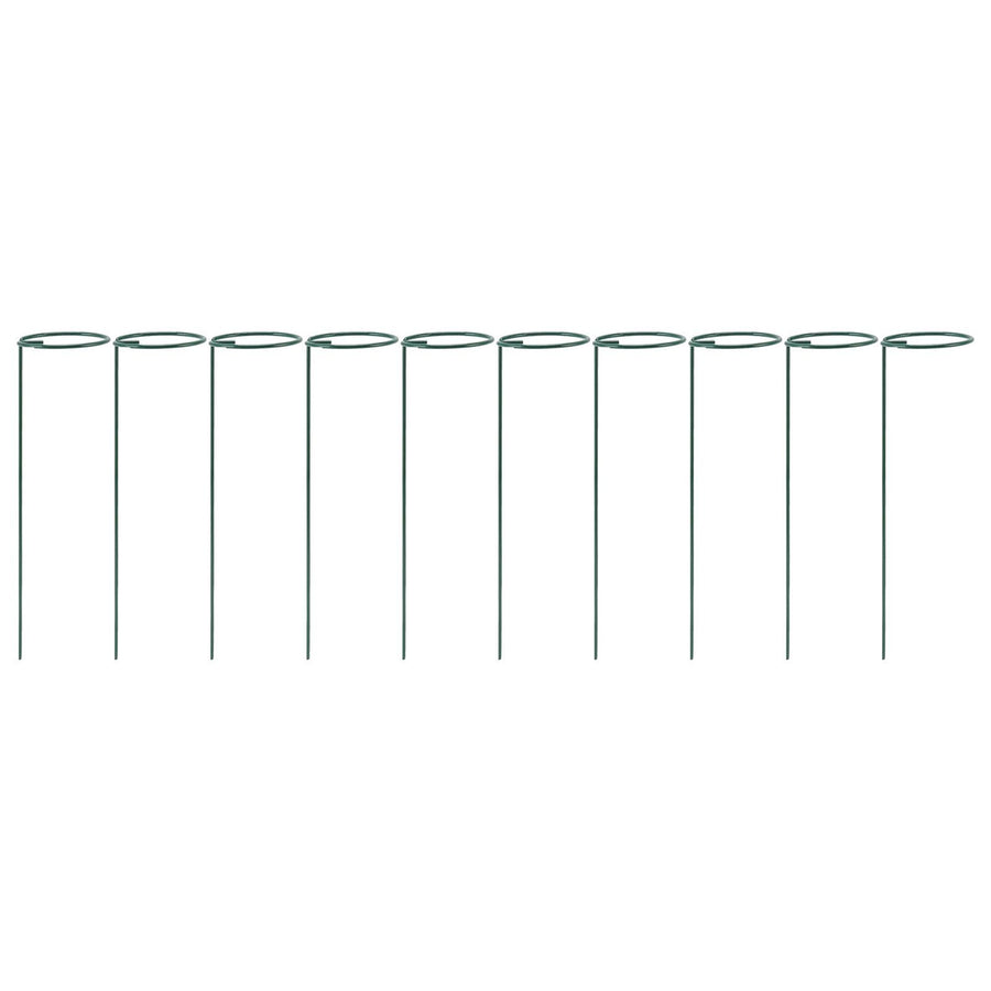 10Pcs Potted Plants Metal Trellis Provide Support 25CM Length Green Small Garden Trellis for Gardens Lawns Decks Patios