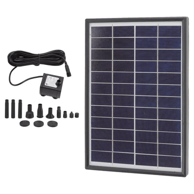 Solar Fountain Pump 12V 6W ABS Anti Clogging Filter Easy Cleaning Solar Powered Water Pump for Floating Decorations